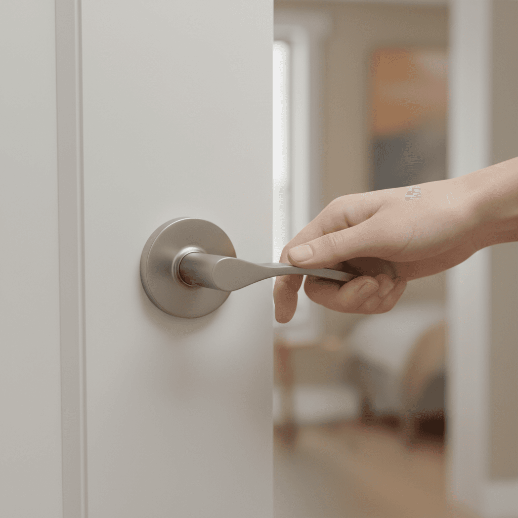 Lever door handle conversion